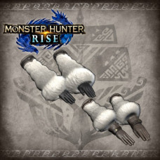 Monster Hunter Rise - "Fluffy Fur Gloves" Hunter layered armor piece PS4 & PS5